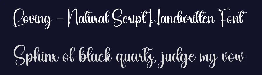 Loving – Natural Script Handwritten Font by creativeletter — Script Handwritten Font — thumbnail 2