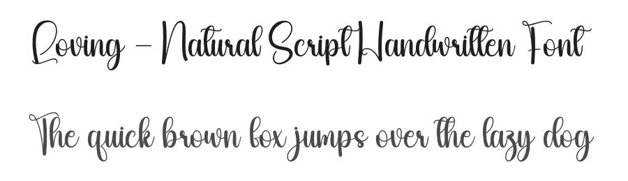 Loving – Natural Script Handwritten Font by creativeletter — Script Handwritten Font