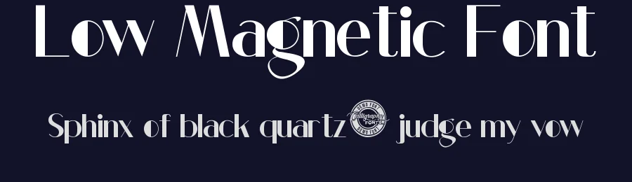 Low Magnetic Font by CalligraphyFonts.net — Sans Serif Font — thumbnail 2
