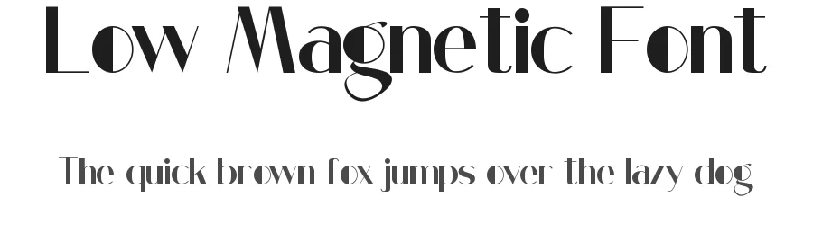 Low Magnetic Font by CalligraphyFonts.net — Sans Serif Font