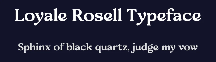 Loyale Rosell Typeface by timelesstype.co — Display Font — thumbnail 2