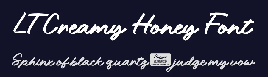 LT Creamy Honey Font by Luminotype — Script Handwritten Font — thumbnail 2