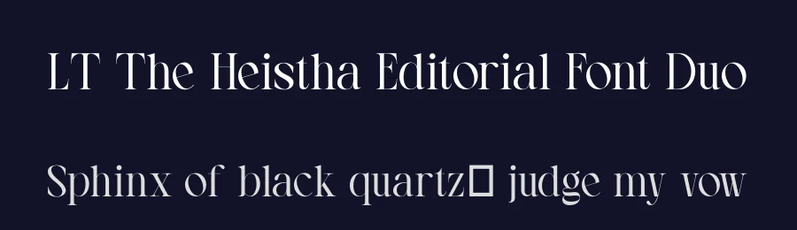 LT The Heistha Editorial Font Duo by Luminotype — Script Handwritten Font — thumbnail 2