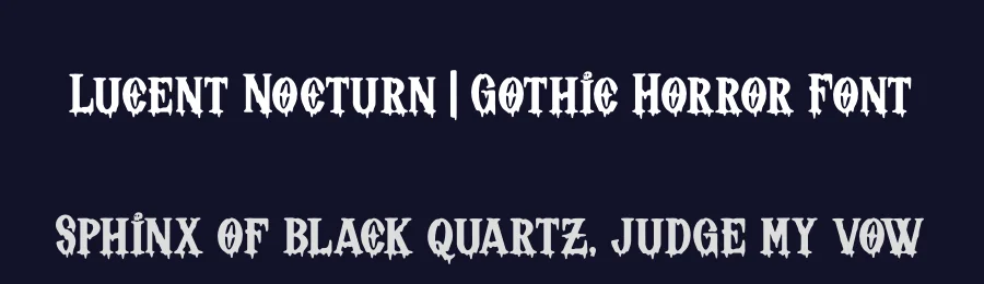 Lucent Nocturn | Gothic Horror Font by Denustudios — Blackletter Font — thumbnail 2