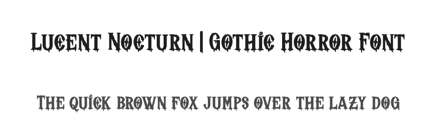 Lucent Nocturn | Gothic Horror Font by Denustudios — Blackletter Font