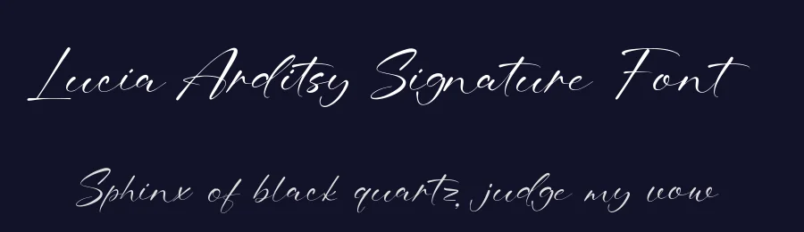 Lucia Arditsy Signature Font by rvandtype — Script Handwritten Font — thumbnail 2