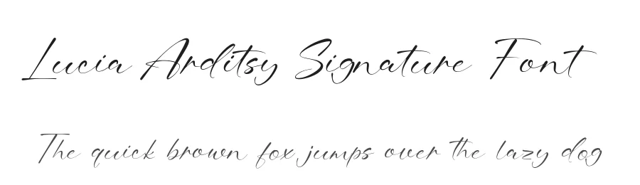Lucia Arditsy Signature Font by rvandtype — Script Handwritten Font