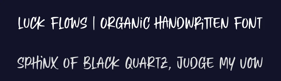 Luck Flows | Organic Handwritten Font by [email protected] — Script Handwritten Font — thumbnail 2