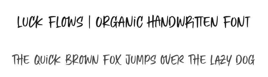 Luck Flows | Organic Handwritten Font by [email protected] — Script Handwritten Font