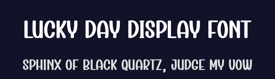 Lucky Day Display Font by creativeletter — Display Font — thumbnail 2