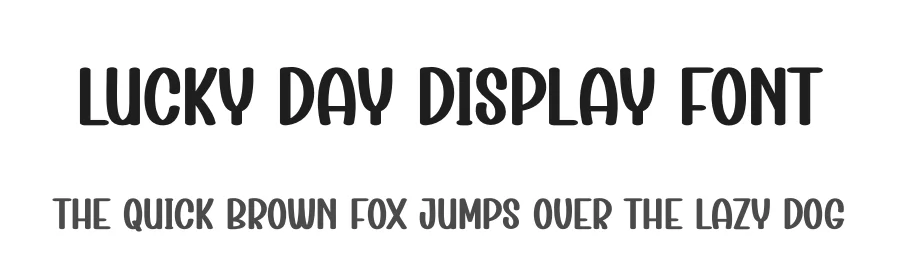 Lucky Day Display Font by creativeletter — Display Font