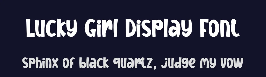 Lucky Girl Display Font by creativeletter — Display Font — thumbnail 2
