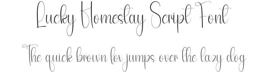 Lucky Homestay Script Font by andikastudio — Script Handwritten Font