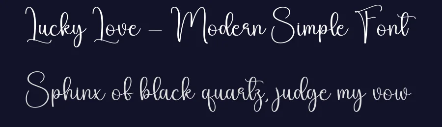 Lucky Love – Modern Simple Font by creativeletter — Script Handwritten Font — thumbnail 2