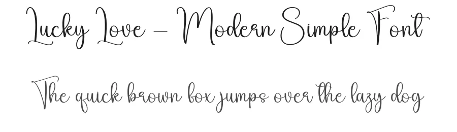 Lucky Love – Modern Simple Font by creativeletter — Script Handwritten Font