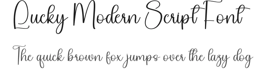 Lucky Modern Script Font by creativeletter — Script Handwritten Font