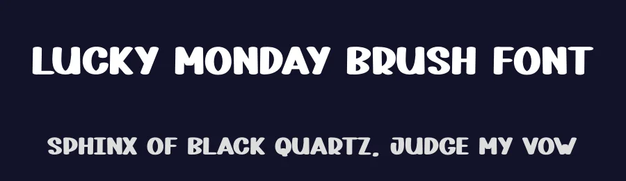 Lucky Monday Brush Font by andikastudio — Display Font — thumbnail 2