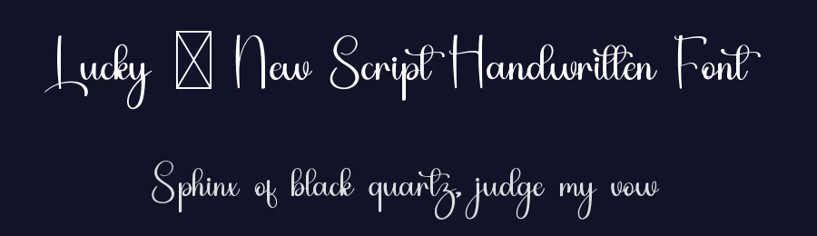 Lucky – New Script Handwritten Font by freshtypeink — Script Handwritten Font — thumbnail 2