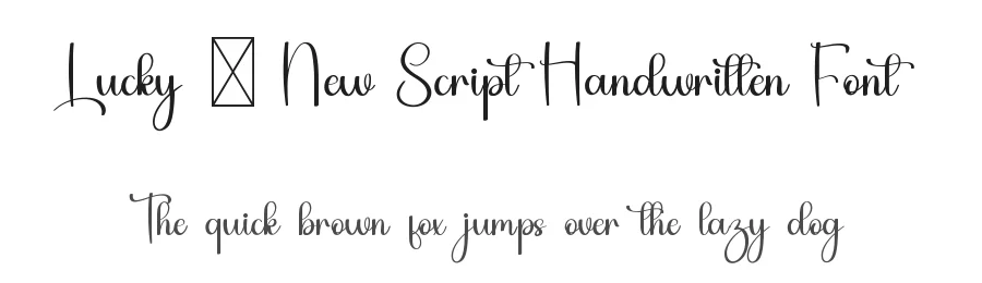 Lucky – New Script Handwritten Font by freshtypeink — Script Handwritten Font