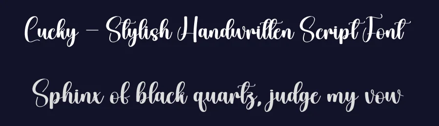 Lucky – Stylish Handwritten Script Font by creativeletter — Script Handwritten Font — thumbnail 2