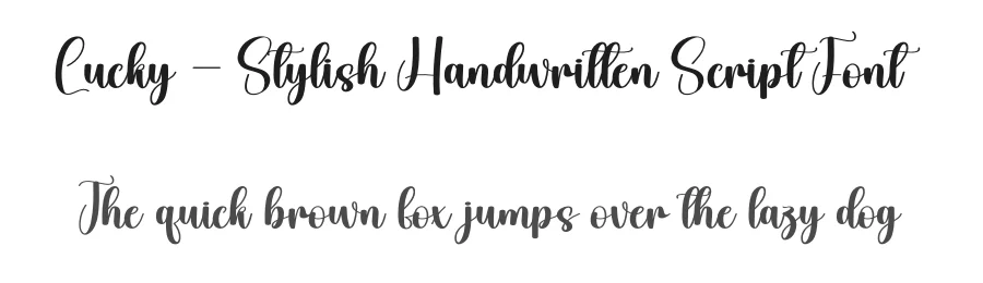 Lucky – Stylish Handwritten Script Font by creativeletter — Script Handwritten Font