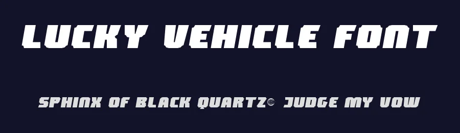 Lucky Vehicle Font by RaisProject — Display Font — thumbnail 2