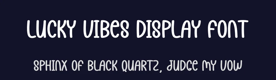 Lucky Vibes Display Font by andikastudio — Display Font — thumbnail 2