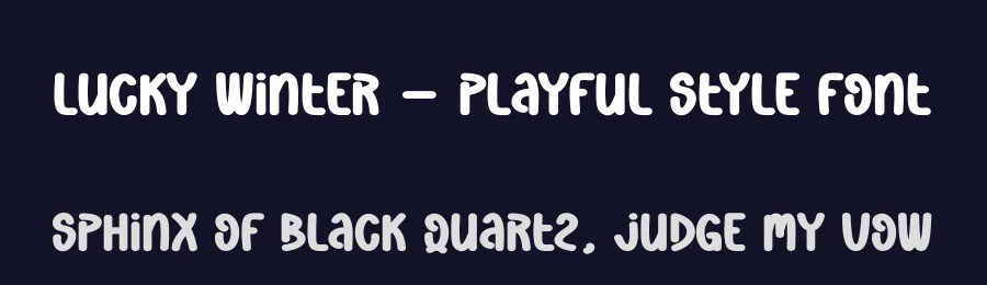Lucky Winter – Playful Style Font by creativeletter — Display Font — thumbnail 2