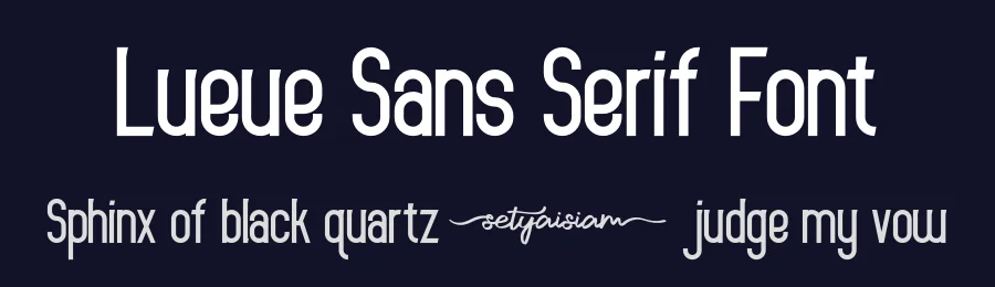 Lueue Sans Serif Font by setyaisiam — Sans Serif Font — thumbnail 2
