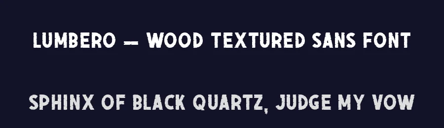 Lumbero – Wood Textured Sans Font by Almarkha Type — Decorative Font — thumbnail 2