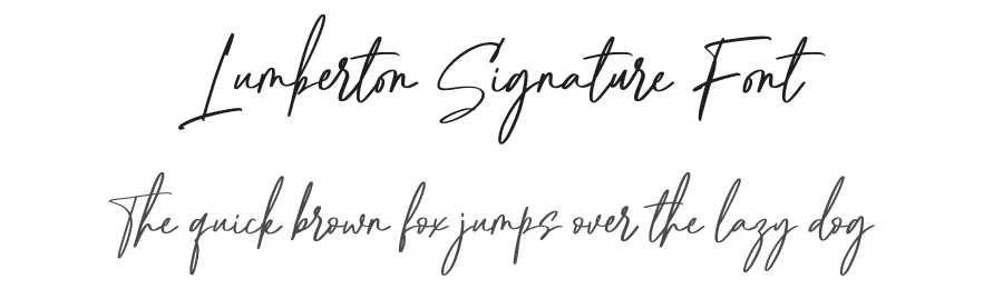 Lumberton Signature Font by MJB Letters — Script Handwritten Font