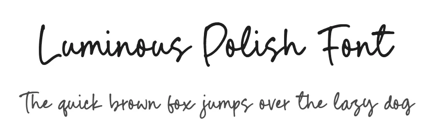 Luminous Polish Font by Timur type — Script Handwritten Font