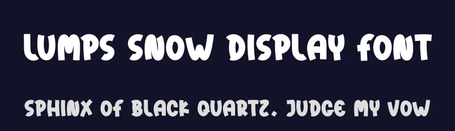Lumps Snow Display Font by andikastudio — Display Font — thumbnail 2