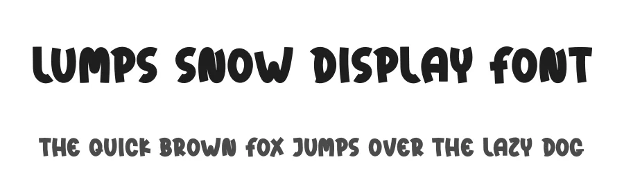 Lumps Snow Display Font by andikastudio — Display Font