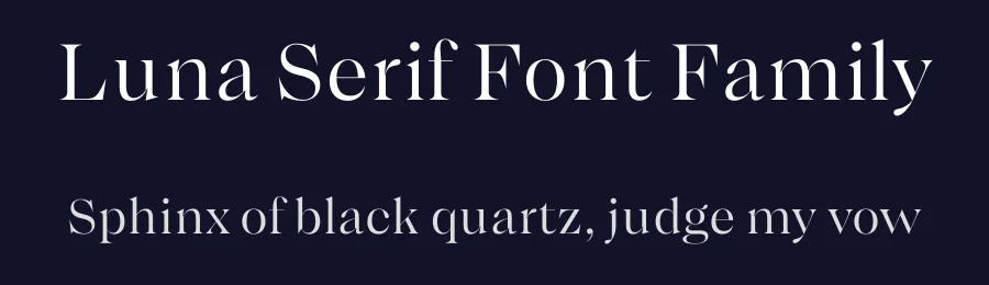 Luna Serif Font Family by Teo Tuominen — Serif Font — thumbnail 2