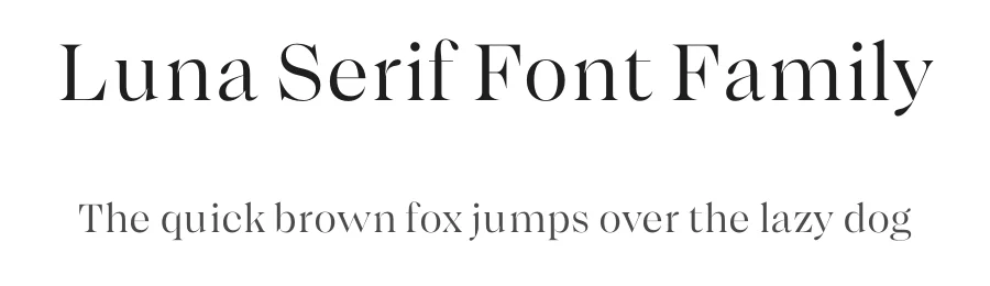 Luna Serif Font Family by Teo Tuominen — Serif Font