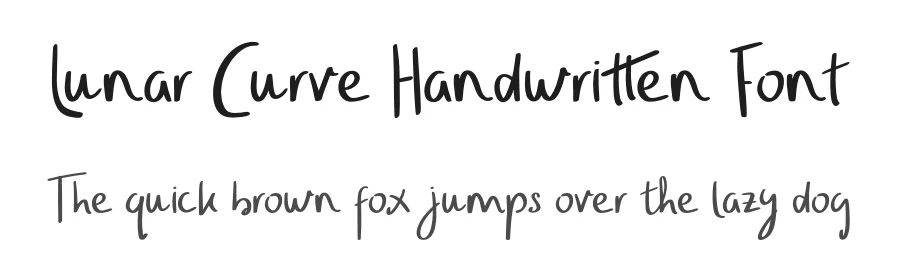 Lunar Curve Handwritten Font by Creatifontstudios — Script Handwritten Font