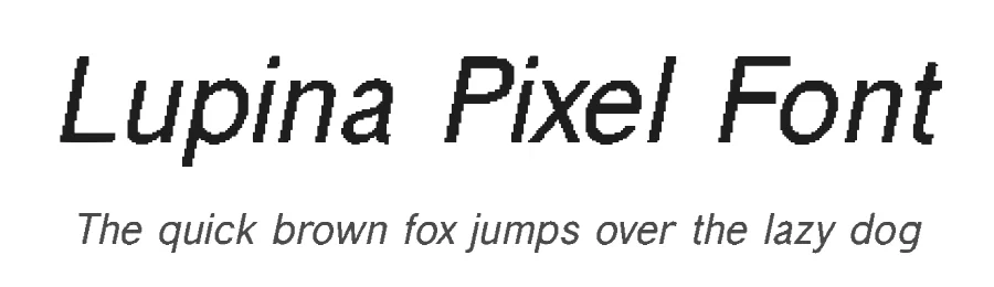 Lupina Pixel Font by craftsupplyco — Display Font