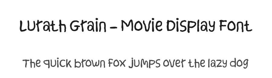 Lurath Grain – Movie Display Font by twinletter — Display Font