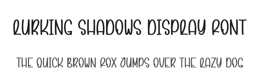 Lurking Shadows Display Font by andikastudio — Display Font