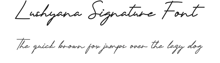Lushyana Signature Font by edricstudio — Script Handwritten Font