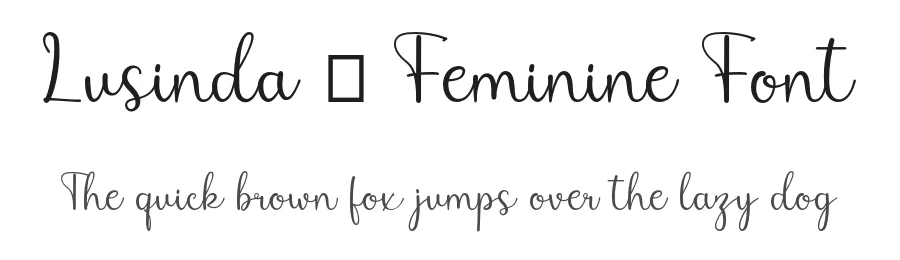 Lusinda β Feminine Font by Galatamen β Script Handwritten Font