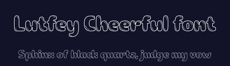 Lutfey Cheerful font by namelatype — Display Font — thumbnail 2