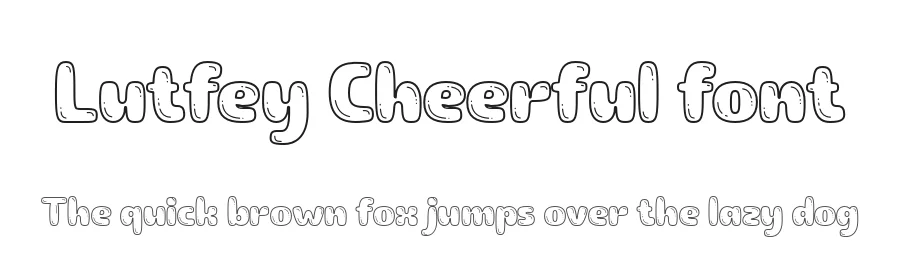 Lutfey Cheerful font by namelatype — Display Font
