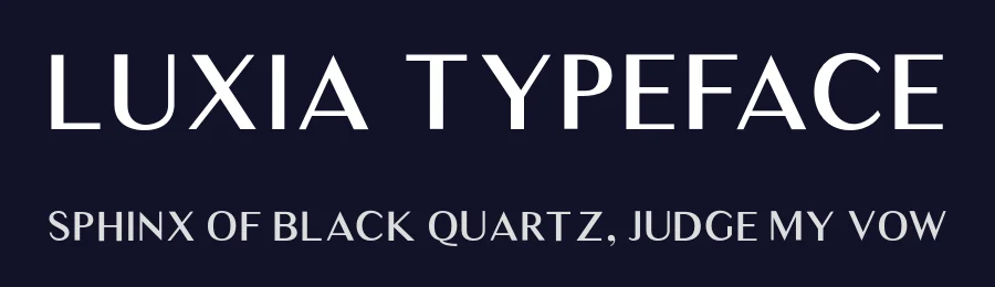 Luxia Typeface by Andrew Herndon — Sans Serif Font — thumbnail 2