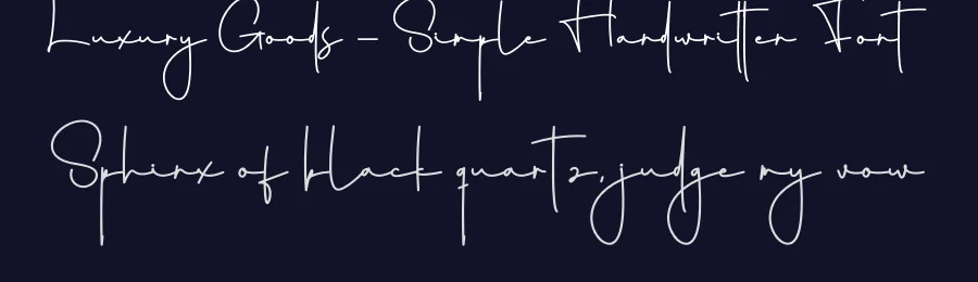 Luxury Goods – Simple Handwritten Font by creativeletter — Script Handwritten Font — thumbnail 2