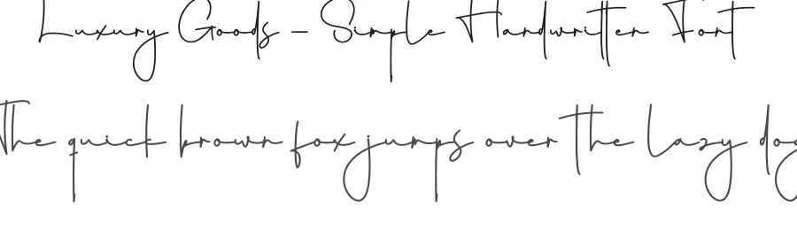 Luxury Goods – Simple Handwritten Font by creativeletter — Script Handwritten Font
