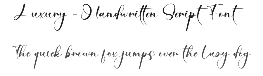 Luxury – Handwritten Script Font by creativeletter — Script Handwritten Font