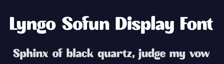 Lyngo Sofun Display Font by timelesstype.co — Display Font — thumbnail 2