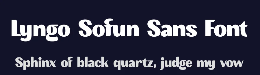 Lyngo Sofun Sans Font by timelesstype.co — Display Font — thumbnail 2